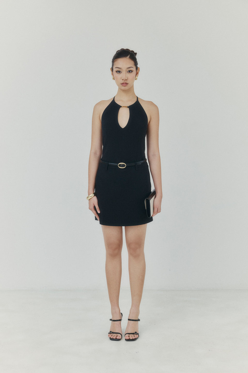 Signature Noir Crepe Skort