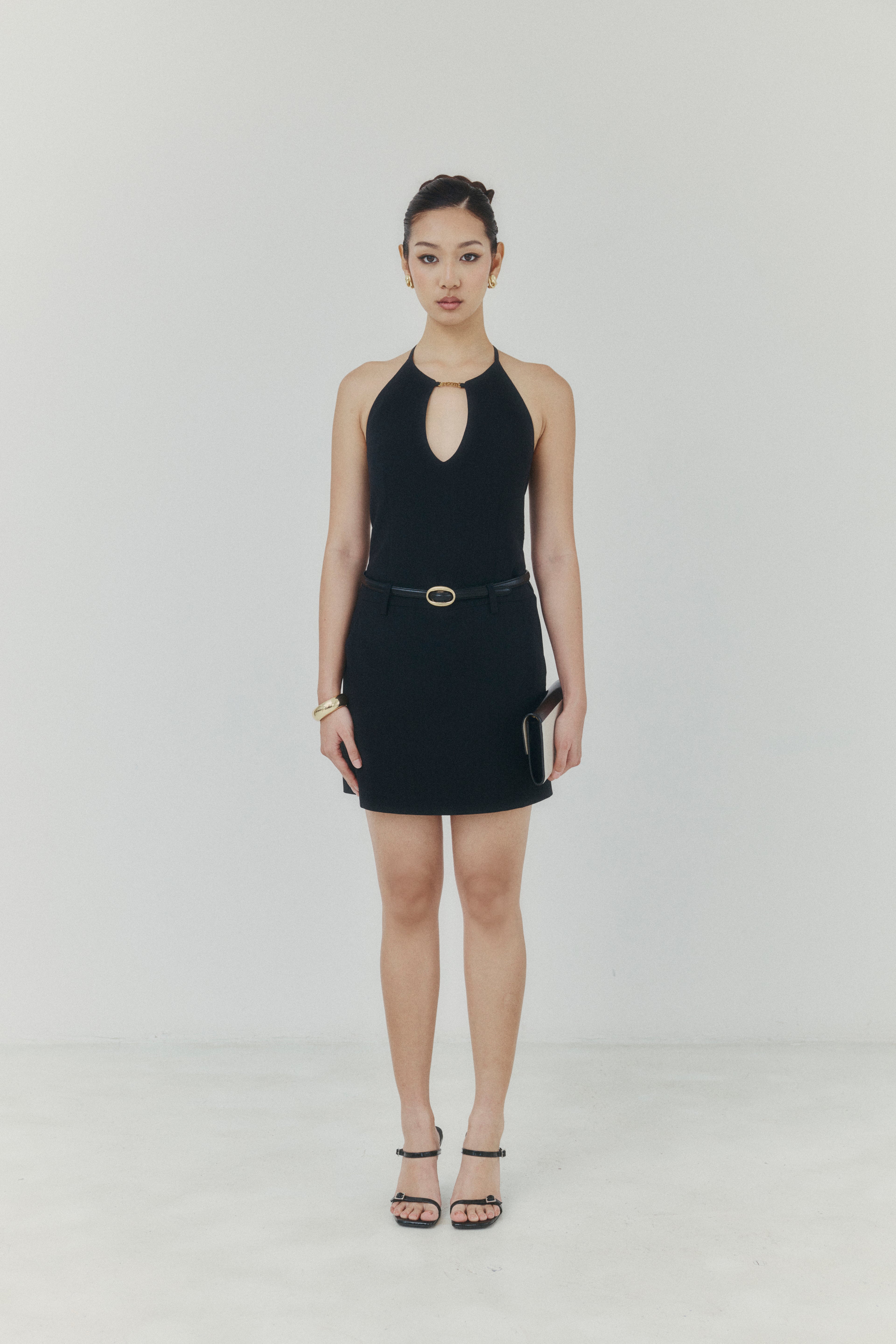Signature Noir Crepe Skort