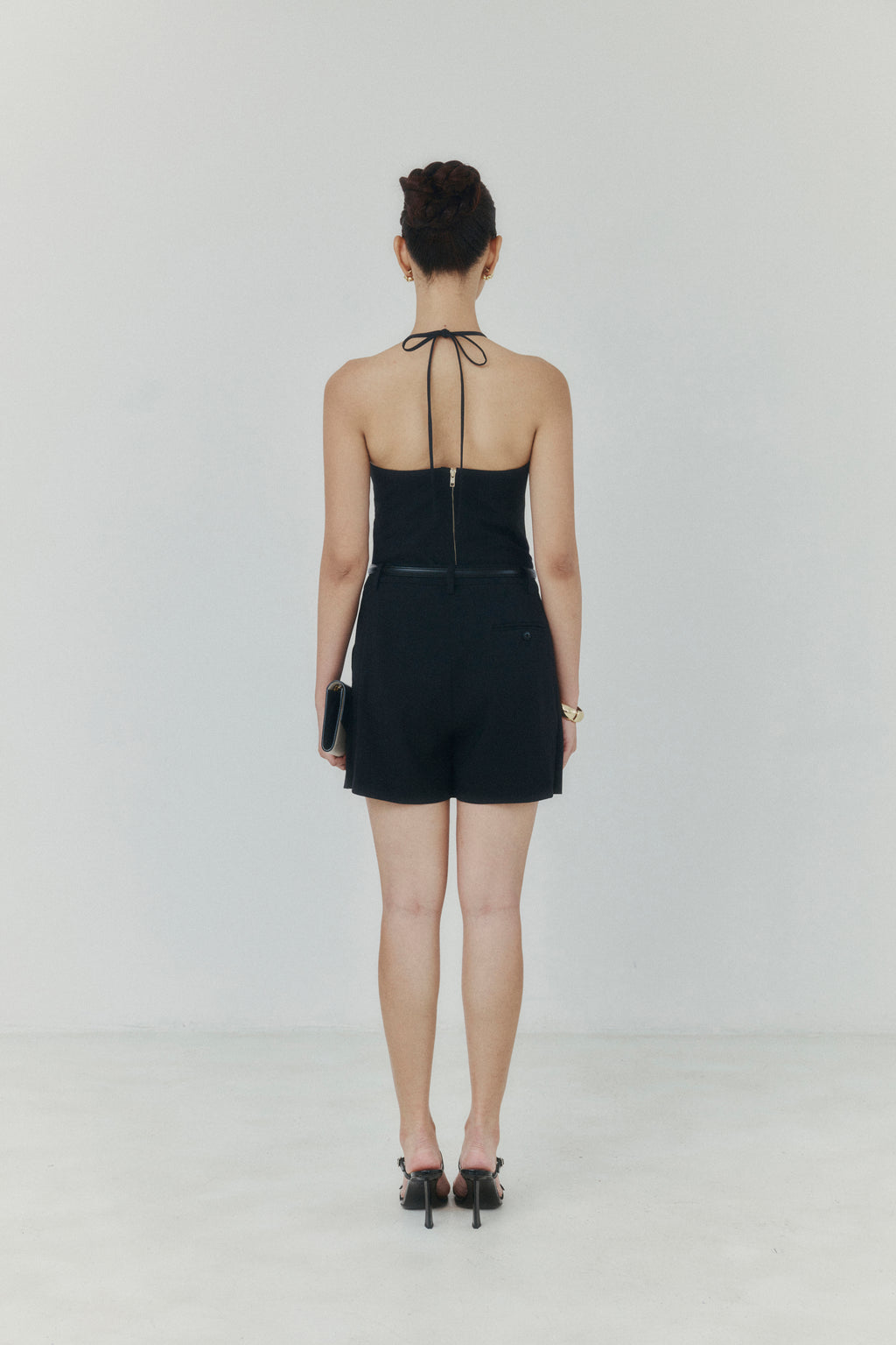 Signature Noir Crepe Skort