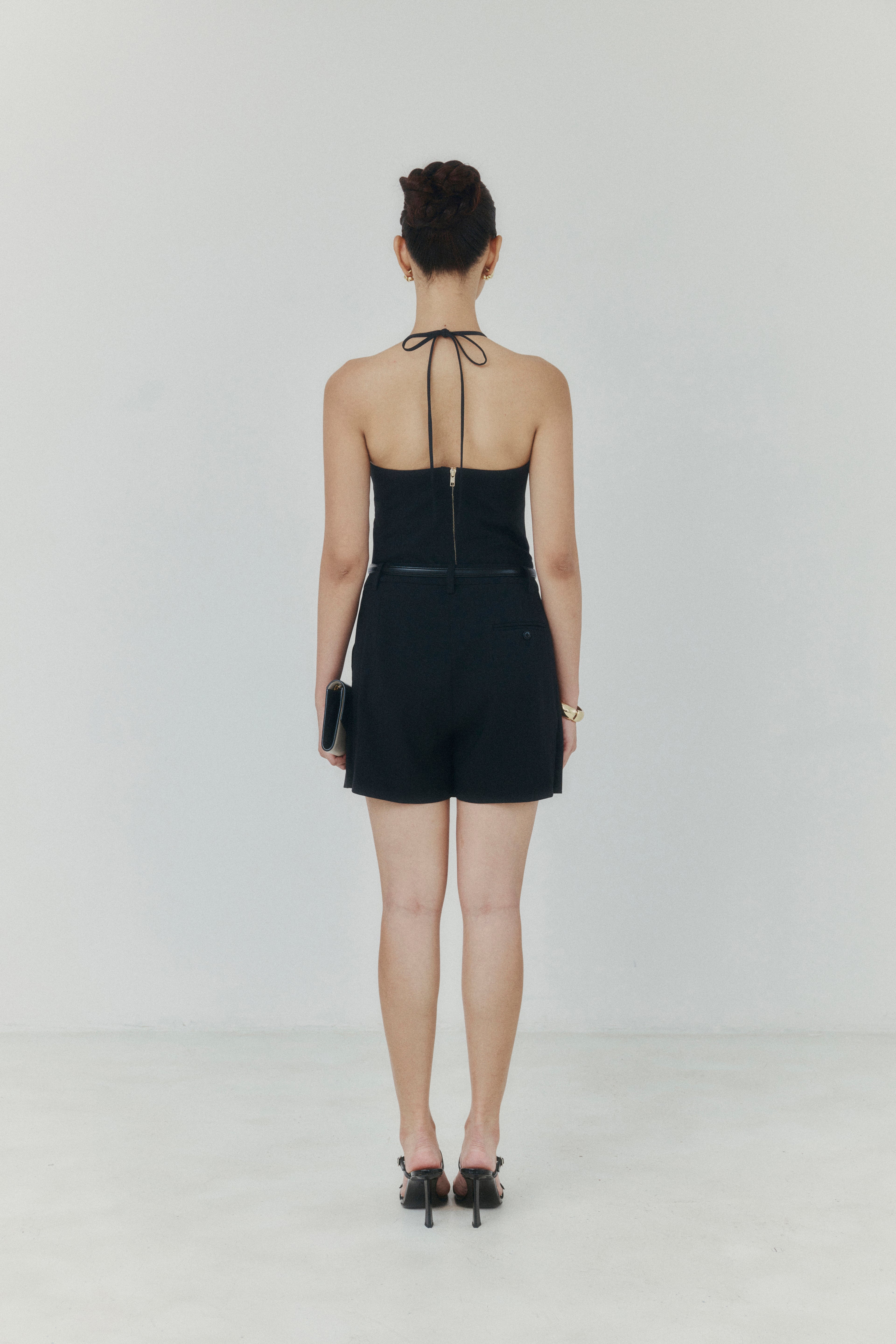 Signature Noir Crepe Skort