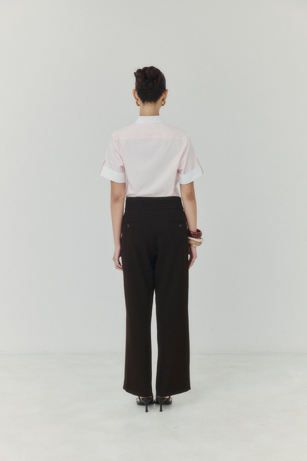 Café Noir High‑Waisted Wide‑Leg Trousers