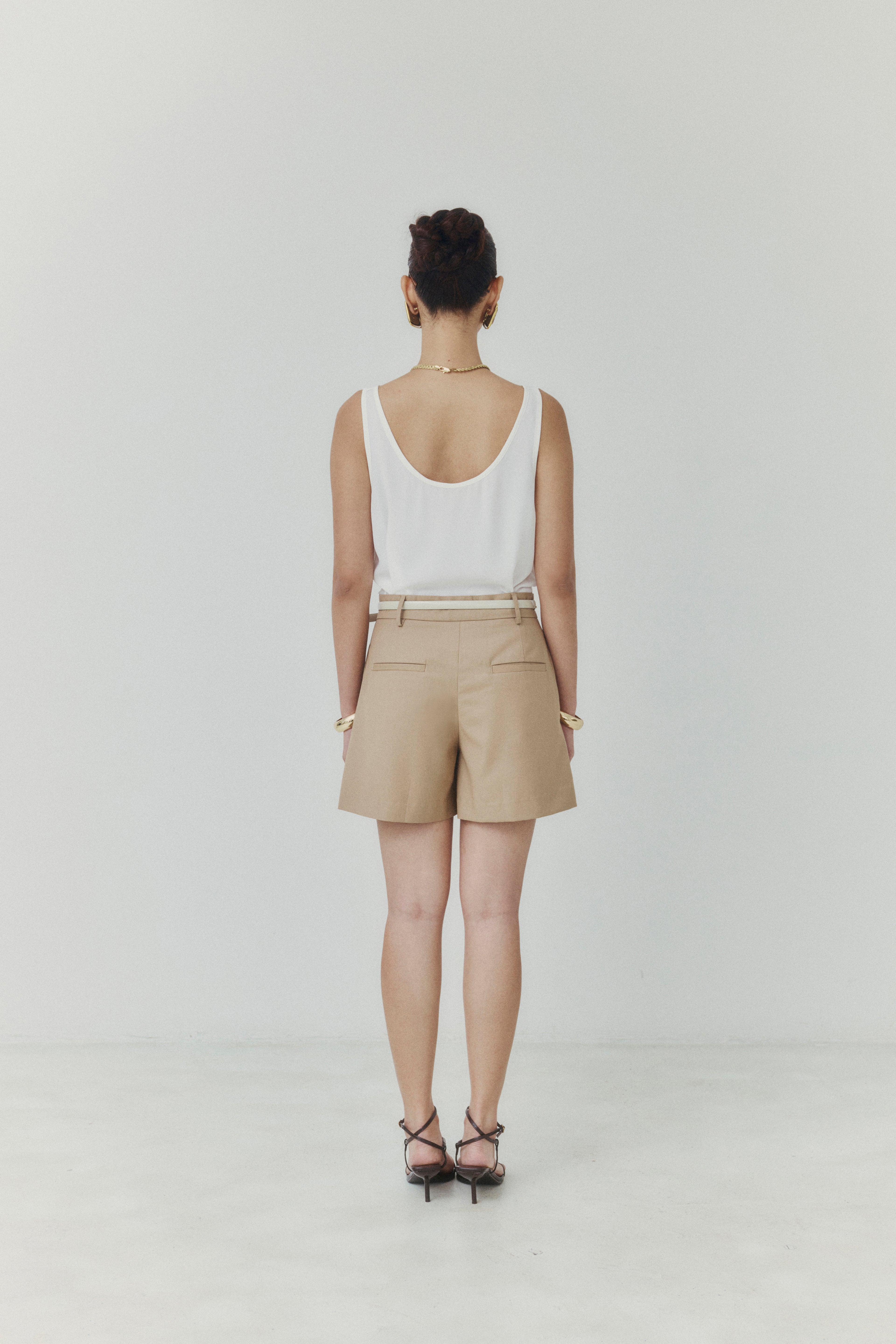 Ivory White Reversible Chiffon Top