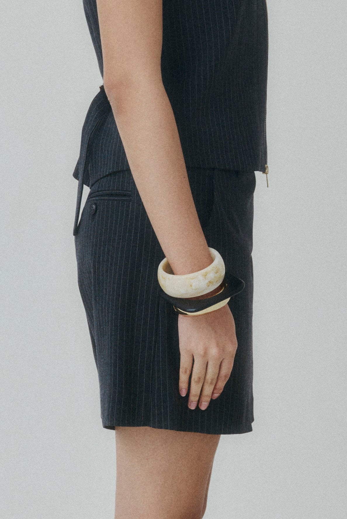 Trois Contrast Statement Bracelets