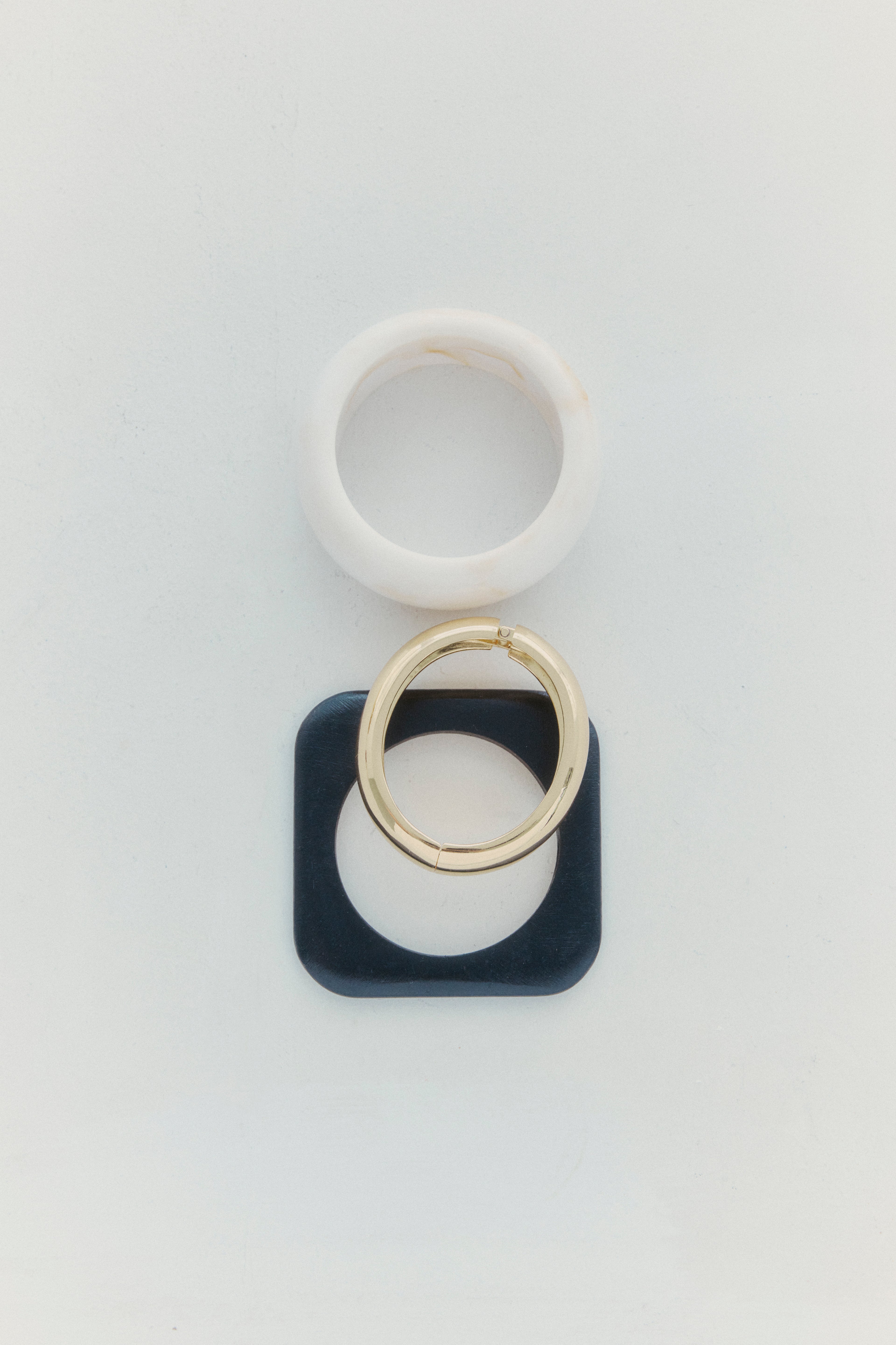 Trois Contrast Statement Bracelets