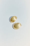 Brushed Gold Oval Stud Earrings