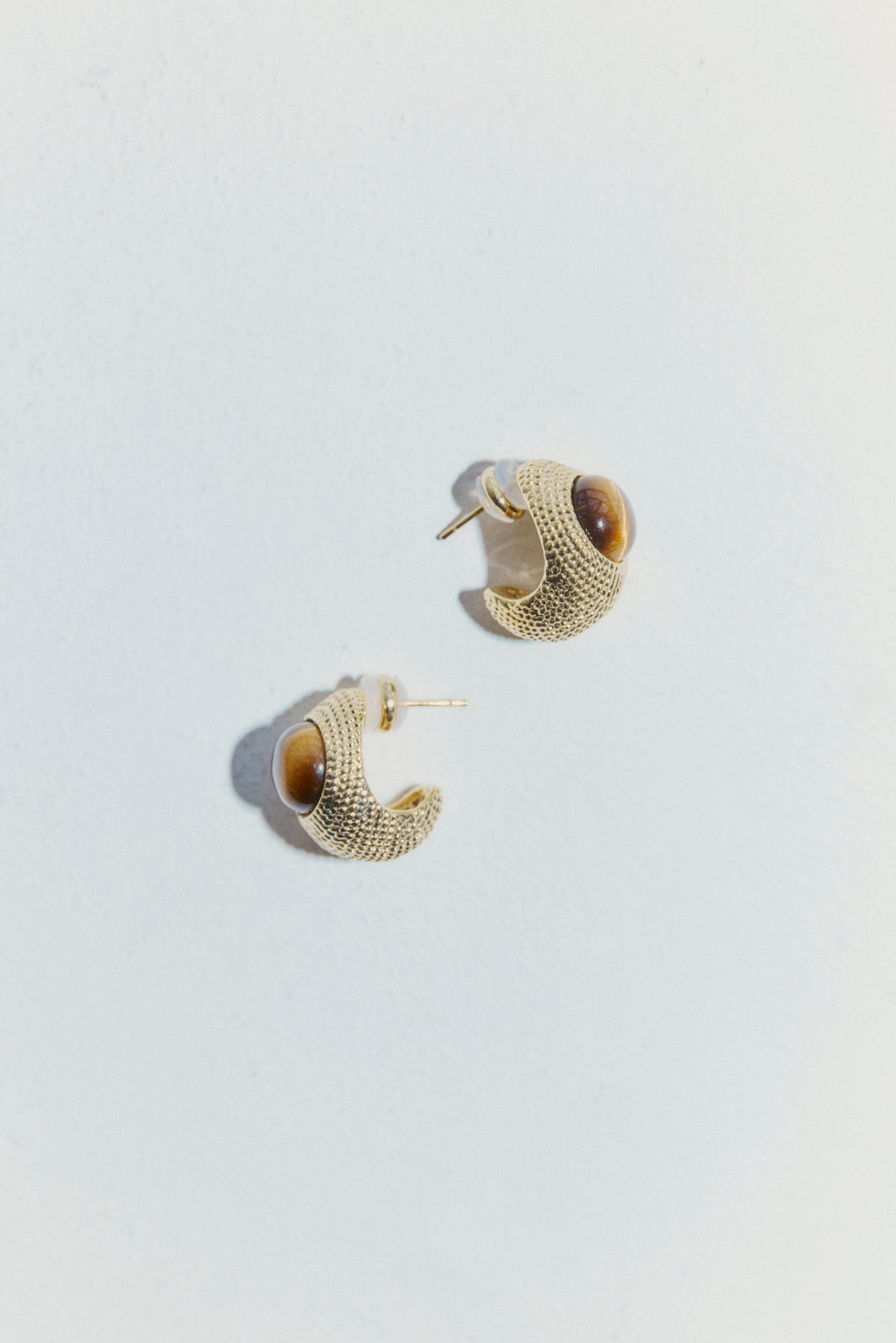 Golden Tiger’s Eye Stud Earrings
