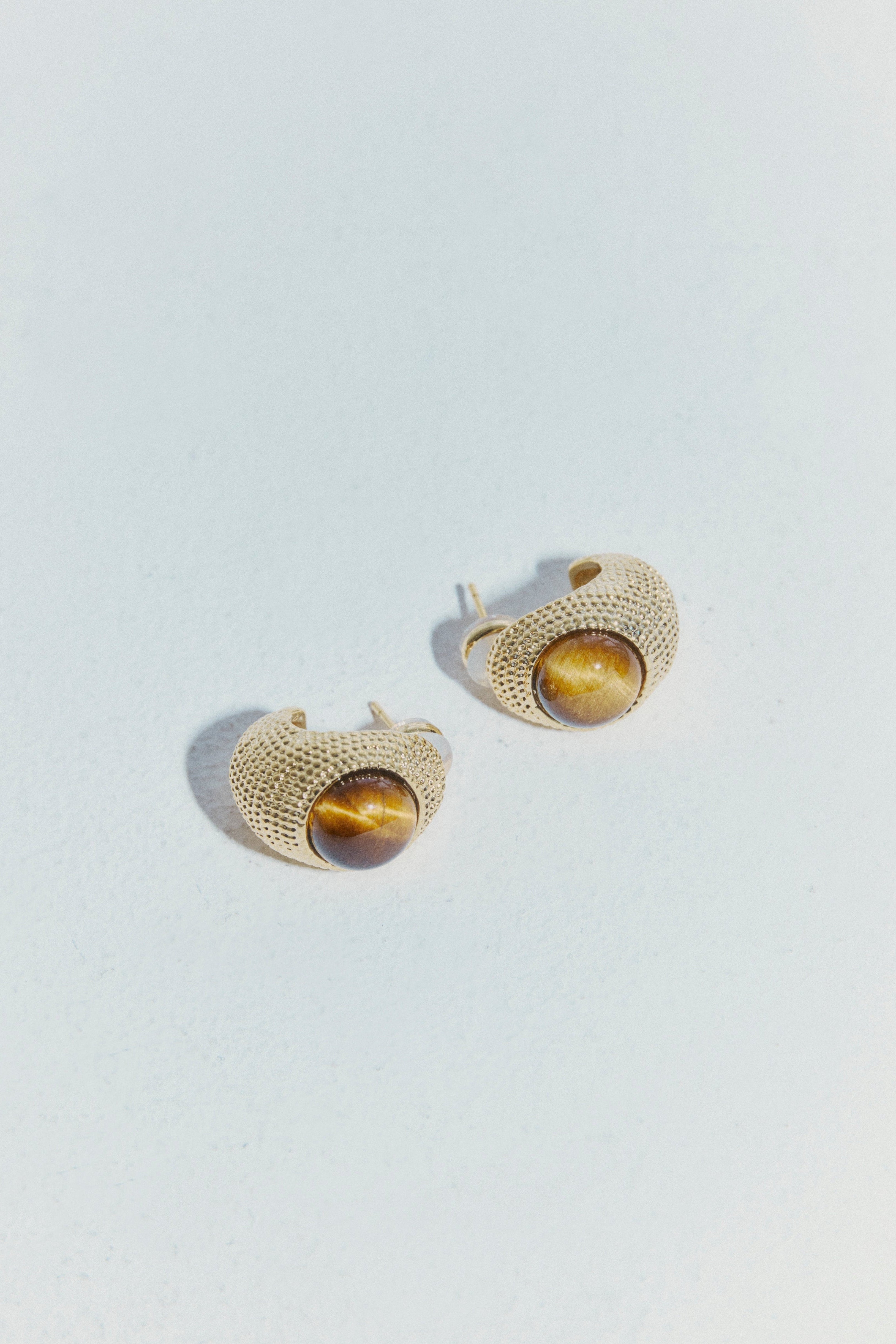 Golden Tiger’s Eye Stud Earrings