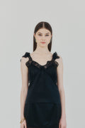 Sweetheart Laced Satin Camisole Top