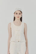 Ivory Cotton Lace-embroidered Top