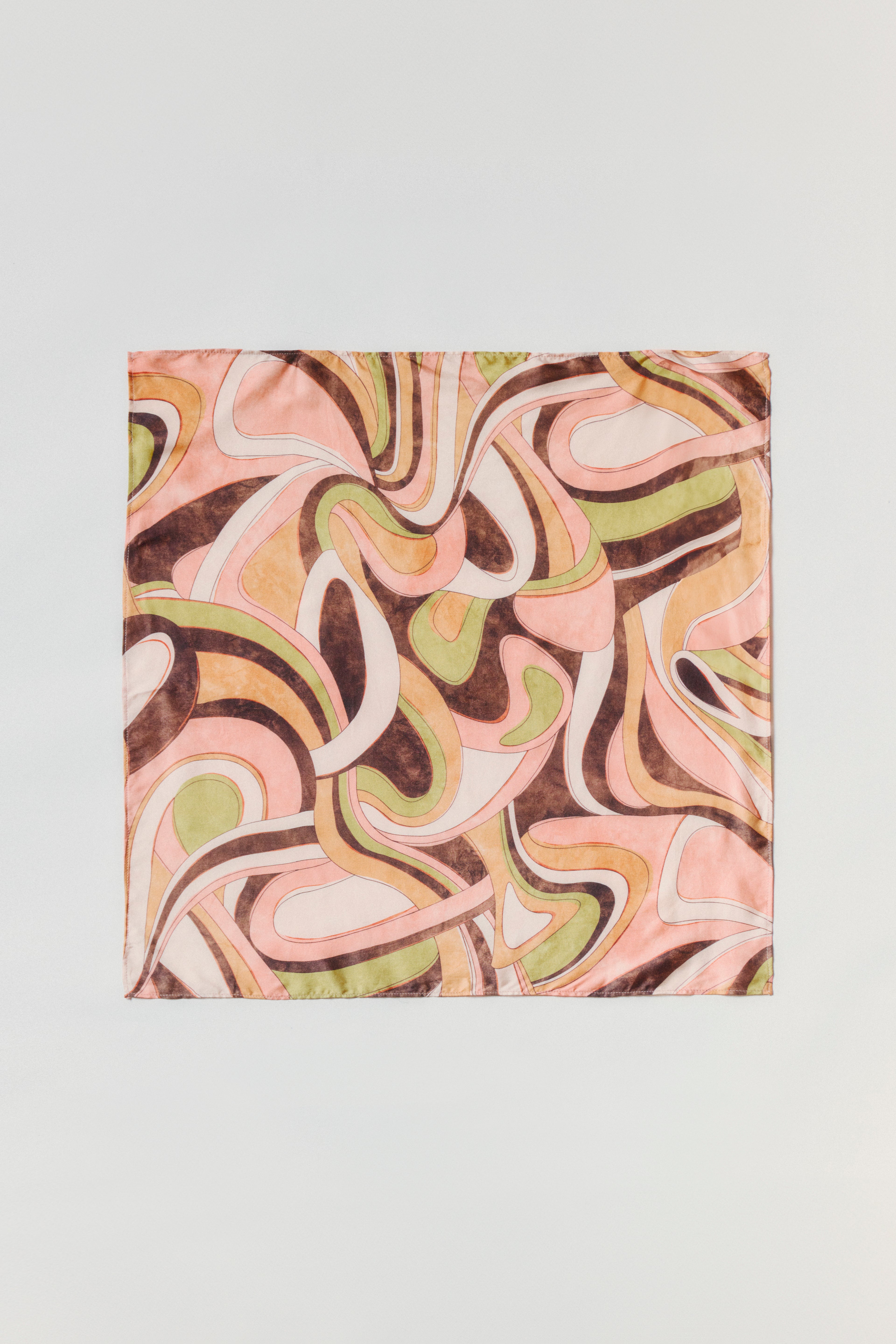 Abstract Harmony Satin Scarf